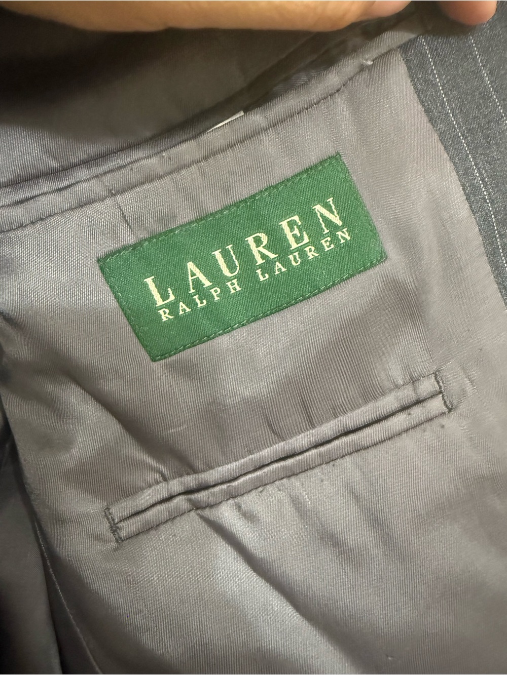 Lauren Ralph Lauren Dark Gray Pinstripe Sport Coat - Picture 2 of 5